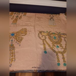 Cartier Dusty Pink Silk Scarf